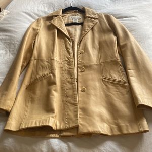 Banana Republic leather vintage coat